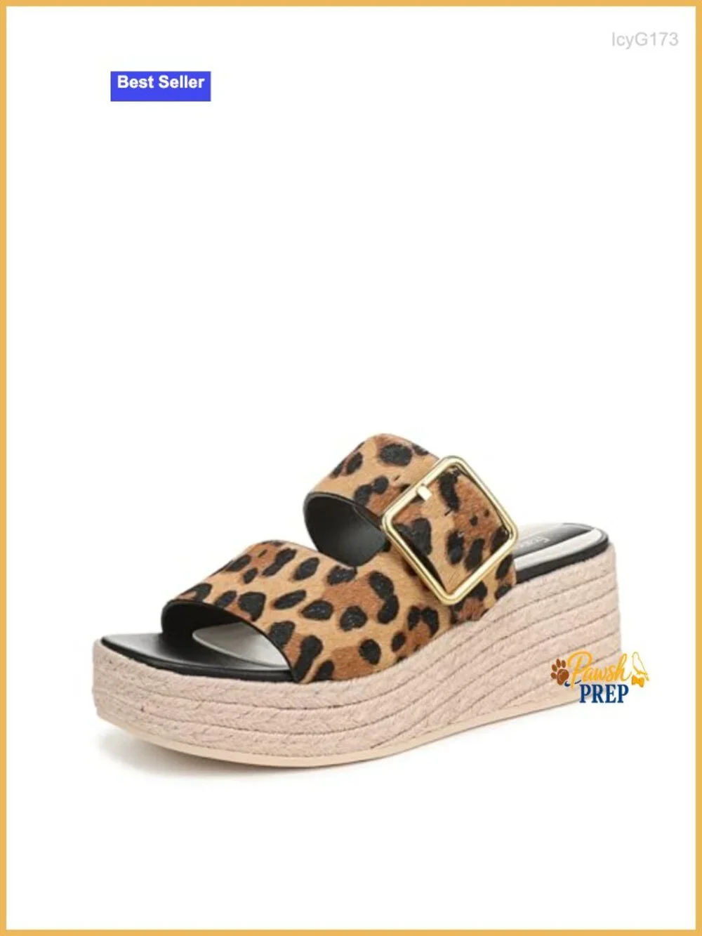 Calf Hair Slingback Wedge Sandals - Slide Sandals